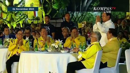 Momen Prabowo Subianto Beri Salam di HUT ke 59 Golkar