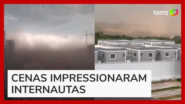 Fortes ventos provocam 'tempestade de areia' em Manaus