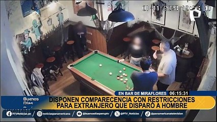 Download Video: PJ rechazó prisión preventiva para ciudadano inglés que baleó a sujeto en un bar de Miraflores