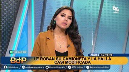 Hallan camioneta que fue robada cuando estaba cargando gasolina en Comas