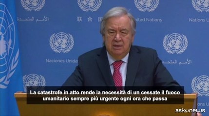 Medio Oriente, Guterres: "Cessate-il-fuoco sempre pi? urgente di ora in ora"
