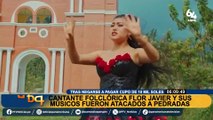 Cantante folclórica Flor Javier y sus músicos fueron atacados tras negarse a pagar cupo
