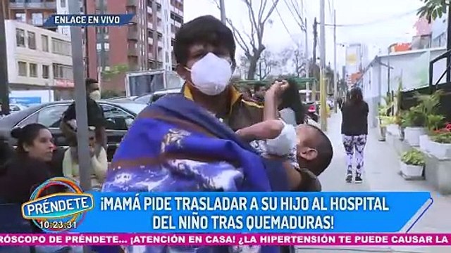 Niño sufre quemaduras graves al caerle agua hirviendo: madre solicita apoyo