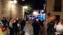 Protestas frente a la sede del PSOE en Toledo.