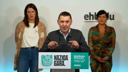 Otegi anuncia manifestaciones en Bilbao
