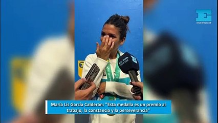 María Lis García Calderón, tras el oro en Santiago 2023: "Esta medalla es un premio al trabajo, la constancia y la perseverancia"