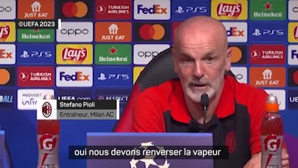 Gr. F - Pioli : "On ne peut compter que sur nous-mêmes"