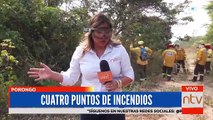 Identifican cuatro puntos de incendios en Porongo