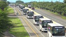 Nicaragua recibe en Puerto Corinto otros 250 buses de China