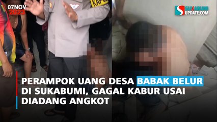 Perampok Uang Desa Babak Belur di Sukabumi, Gagal Kabur Usai Diadang Angkot
