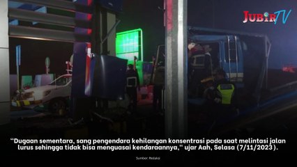 Kecelakaan Tunggal di Gerbang Tol Parungkuda Sukabumi, Dua Orang Meninggal Dunia