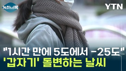 "1시간 만에 영상 5도에서 영하 25도"...'갑자기' 돌변하는 요즘 날씨 [Y녹취록] / YTN