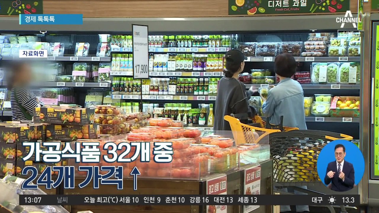 [경제 톡톡톡]가공식품 32개 중 24개 가격 ↑