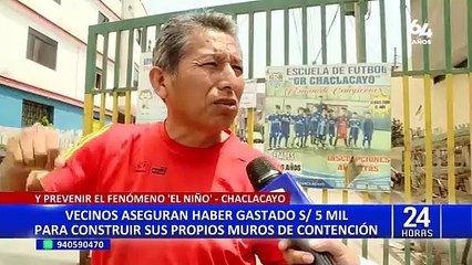 Chaclacayo: vecinos construyen muros de contención ante posibles huaicos