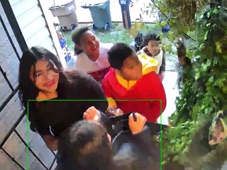 Hidden Bushman Spooks Trick or Treaters