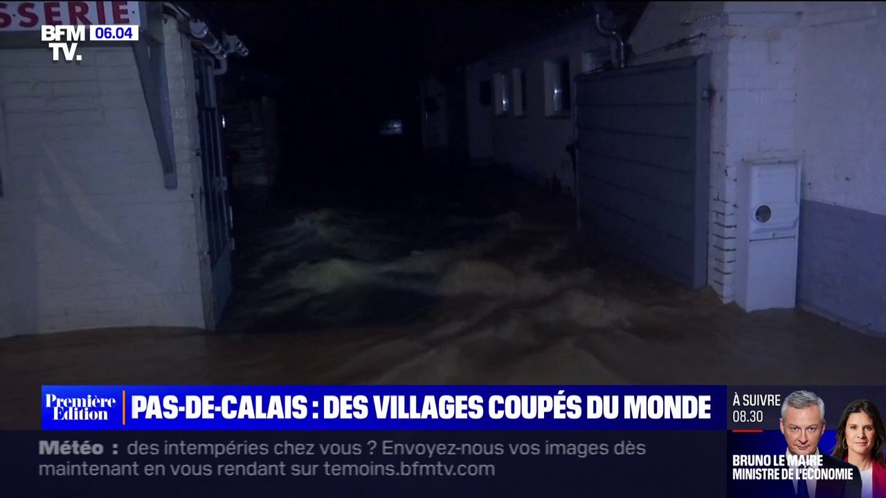 "Crue exceptionnelle" dans le Pas-de-Calais: les images de la commune d'Esquerdes sous les eaux
