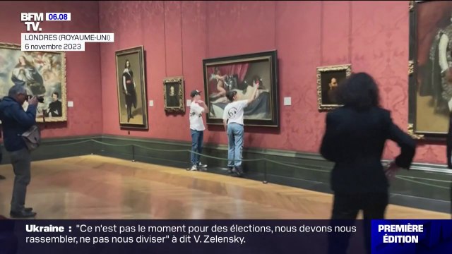 Des militants écologistes attaquent au marteau un tableau de Velazquez à Londres