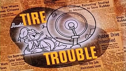 Donald Duck   Donald's Tire Trouble  Old Cartoons