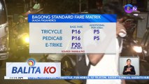 Bagong fare matrix para sa mga pedicab, tricyle, at e-trike, inilabas ng Manila LGU | BK