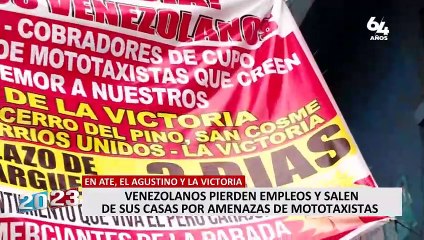 Tải video: Ate, El Agustino y La Victoria: extranjeros pierden empleos y salen de sus casas por amenazas de mototaxistas