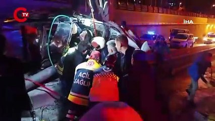 Kazaya bakmak isterken kaza yaptı: Aracı takla attı!