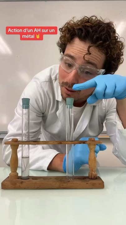 Action d’un acide sur un metal