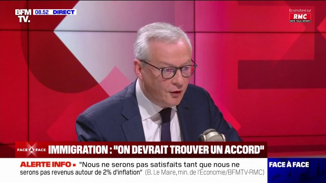Bruno Le Maire, ministre de l'Économie, sur la loi immigration: Nous devons facilement pouvoir trouver un accord