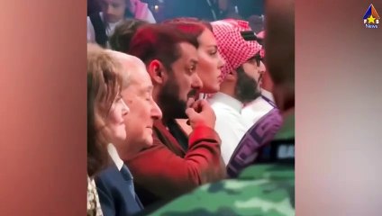 Salman Khan Biggest Welcome by Saudi Arabia People Shaikh in Riyadh for Promote Boxingh for Promote Boxing