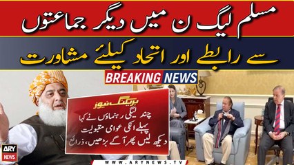 Consultation in PMLN for communication and unity with other parties | Breaking News
