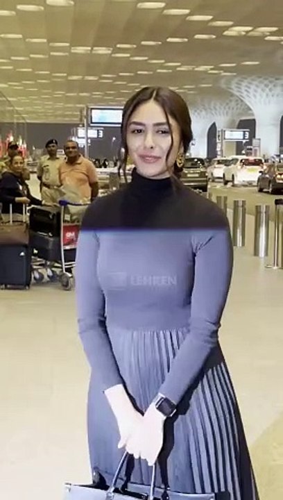 Mrunal Thakur brings luxury to the airport with a INR 2 lakh LV bag