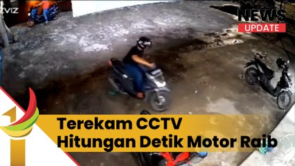 Maling Terekam CCTV, Hitungan Detik Motor Depan Toko Di Jalan Sudirman Raib