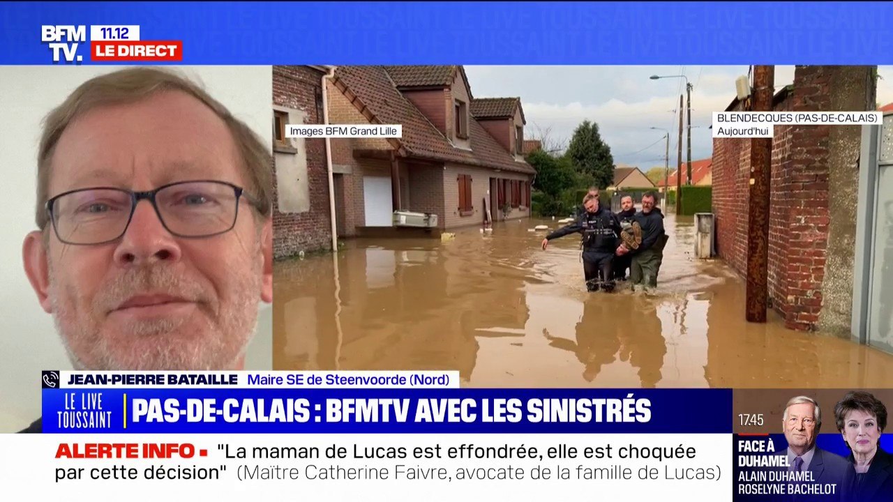 Jean-Pierre Bataille, maire de Steenvoorde (Nord): "Nous sommes momentanément rassurés, mais très inquiets pour les trois jours à venir"