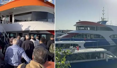 Adalar yolcu teknesinde panik anları: Dümeni kilitlendi