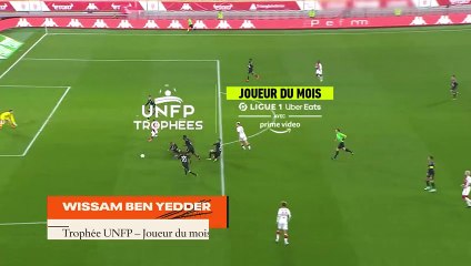 Wissam Ben Yedder, joueur du mois de janvier 2023 de Ligue 1 Uber Eats