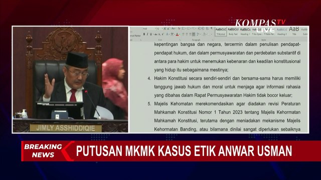 Anwar Usman Diberhentikan dari Ketua MK Buntut Langgar Kode Etik Berat