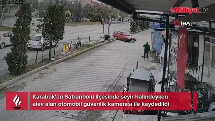 Sürücü kaputu açınca neye uğradığını şaşırdı