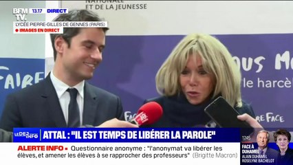 Harcèlement scolaire: "La parole est de plus en plus libérée", estime Brigitte Macron