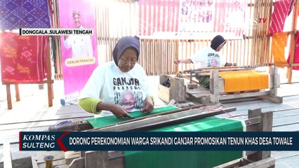Dorong Perekonomian Warga Srikandi Ganjar Promosikan Tenun Khas Desa Towale