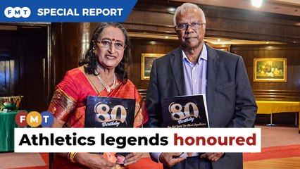 Athletics legends Jegathesan, Rajamani feted as they turn 80