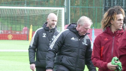 Manchester Utd training ahead of Copenhagen UCL trip