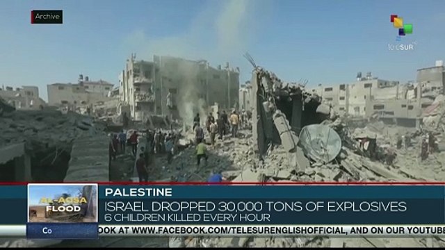 Israel dropped more than 30,000 tons of bombs against Gaza