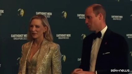 Il principe William sfila con Cate Blanchett agli Earthshot