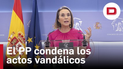 El PP condena los actos vandálicos de las manifestaciones en Ferraz