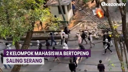 2 Kelompok Mahasiswa Bertopeng Saling Serang di Kampus UMI Makassar