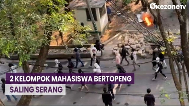 2 Kelompok Mahasiswa Bertopeng Saling Serang di Kampus UMI Makassar
