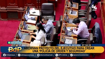 Comisión de Defensa archiva PL para crear la "Policía de Orden y Seguridad"