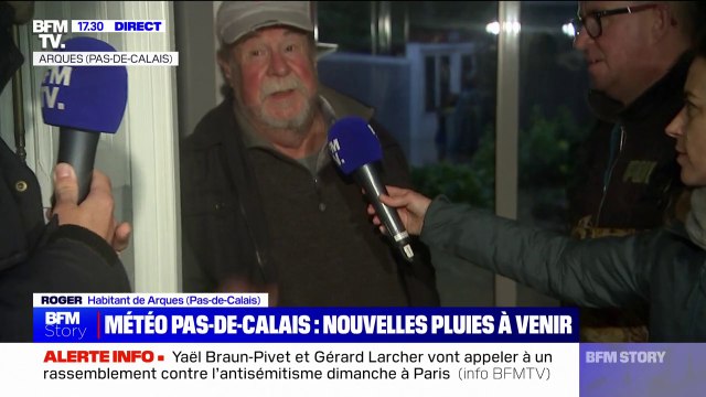 Beaucoup de boulot et beaucoup de peur : Roger, habitant d'Arques (Pas-de-Calais), dont le logement a été inondé par la crue de l'Aa, redoute une nouvelle montée des eaux ce mercredi