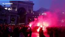 Milano, il raduno dei tifosi del Psg in piazza Duomo
