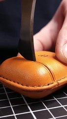 Sorry Tim Cook, I think leather cases are better than the original ones #asmr #leathercrafted #phonecase