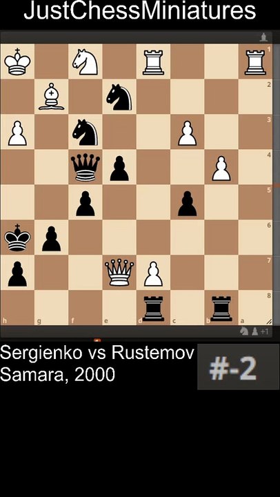 Sergienko vs Rustemov, 2000. Two Knights checkmate